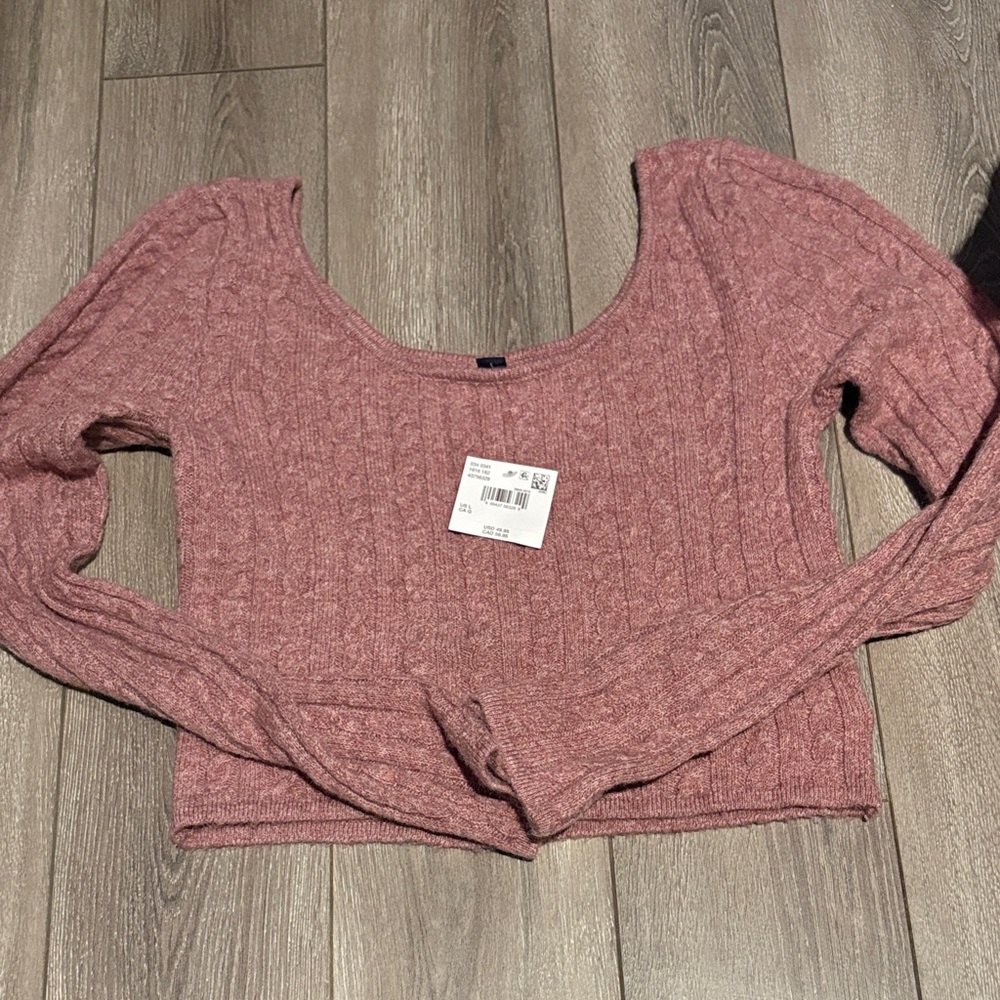 American Eagle Outfitters Mauve Scoop Neck Sweater